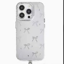 韩风ins蝴蝶结小熊iPhone15小众女17ProMax适用苹果12/11手机壳14