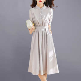 连衣裙女夏2026年新款高级感气质洋气修身显瘦小个子别致休闲裙子