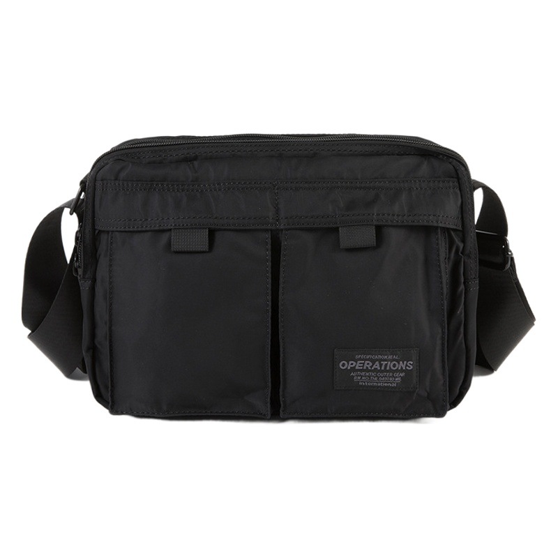 Japanese Style Square Horizontal Shoulder Bag Multi-Pocket Practical Casual Messenger Bag Men's Crossbody Bag Fashionable Commuter Men's Bag
