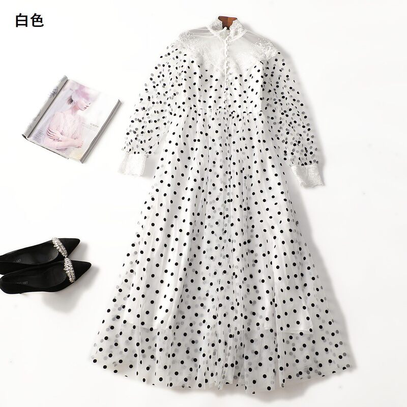 249329 Spring Long-Sleeve Extended-Length Dress Shenzhen Mingwei Wholesale Quality Women's Clothing Clearance Sale