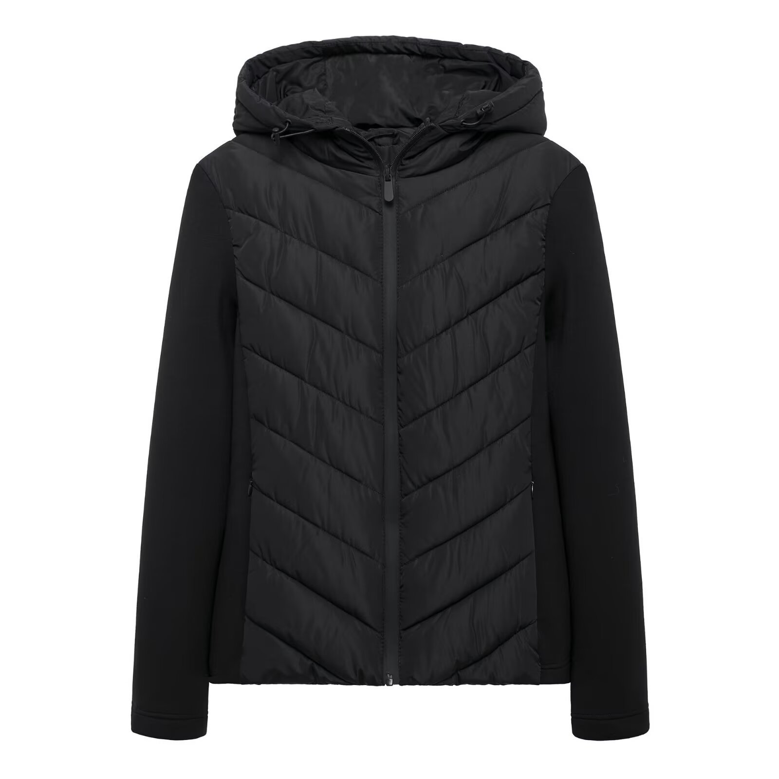 Abbigliamento donna 2024 autunno e inverno nuovo patchwork giacca casual in cotone con cappuccio_voghion.com