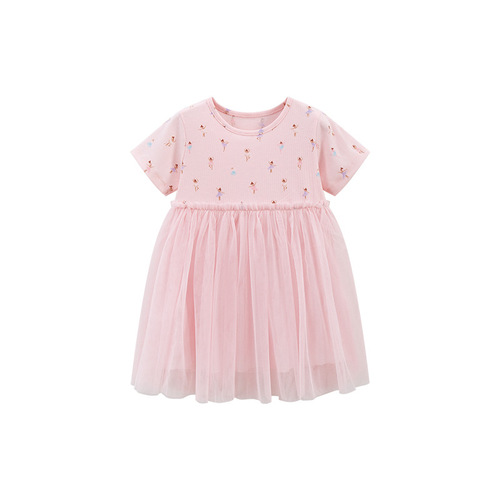 Little Maven Western-style net dress for girls - summer new short-sleeve princess dress children's dress