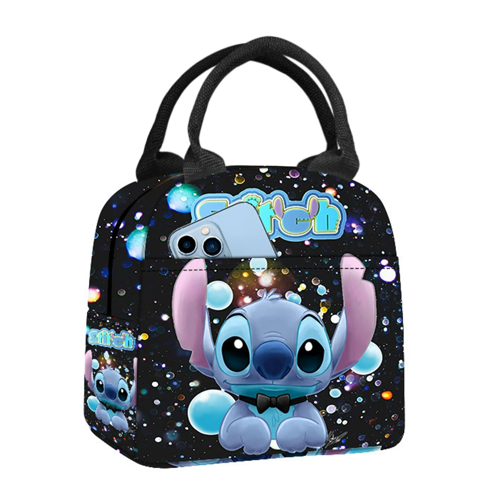 Ланч-баг Stitch: термоизолированная сумка для обеда, с алюминиевой фольгой, для школы и офиса
