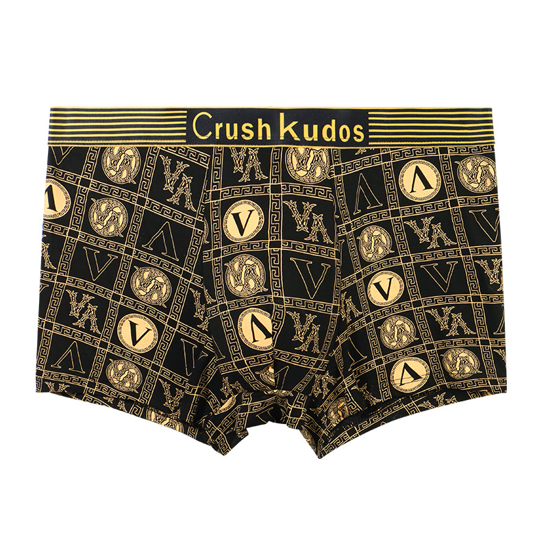 Modal lujo ligero impresión 7A antibacteriano pantalones de pierna de hombre imán antibacteriano entrepierna cómoda y transpirable cuadrangular cabeza de pantalones de hombre