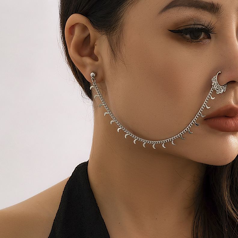 Retro Geometric Star Iron Copper Plating Nose Ring