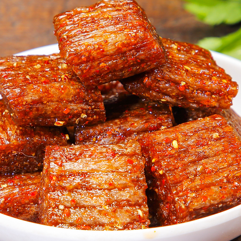 212g Yuzai Big Knife Meat Spicy Snacks, 90th Anniversary Nostalgic Spicy Small Packaging, 40 Bags/Box