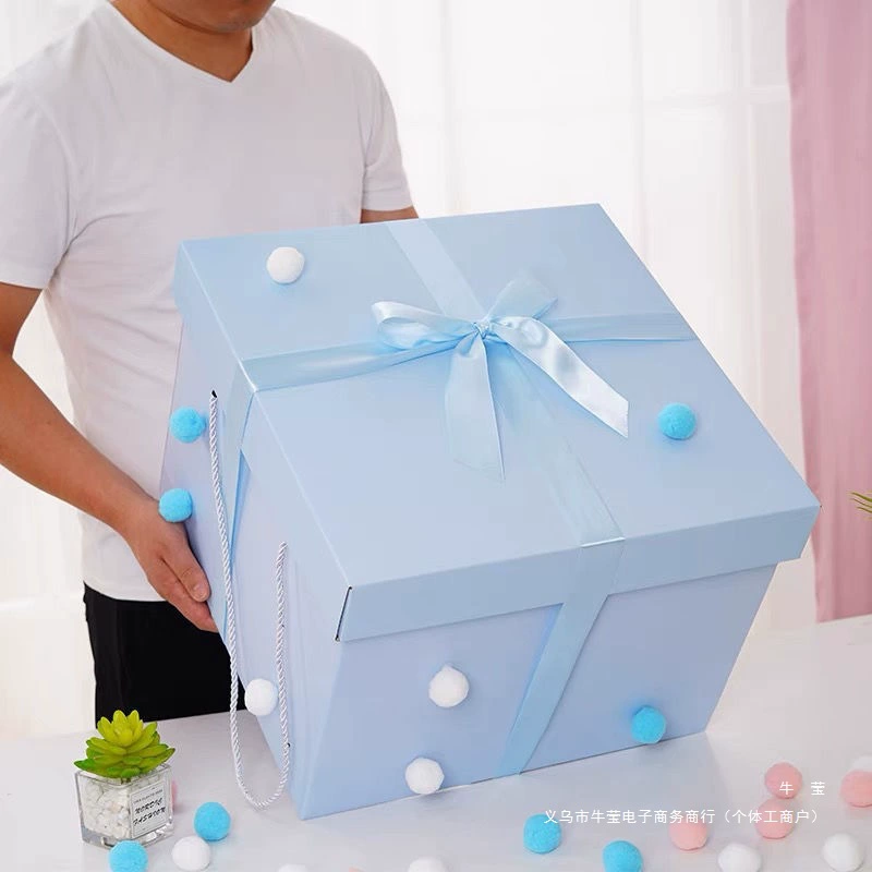 Black extra large big gift box, Birthday gift