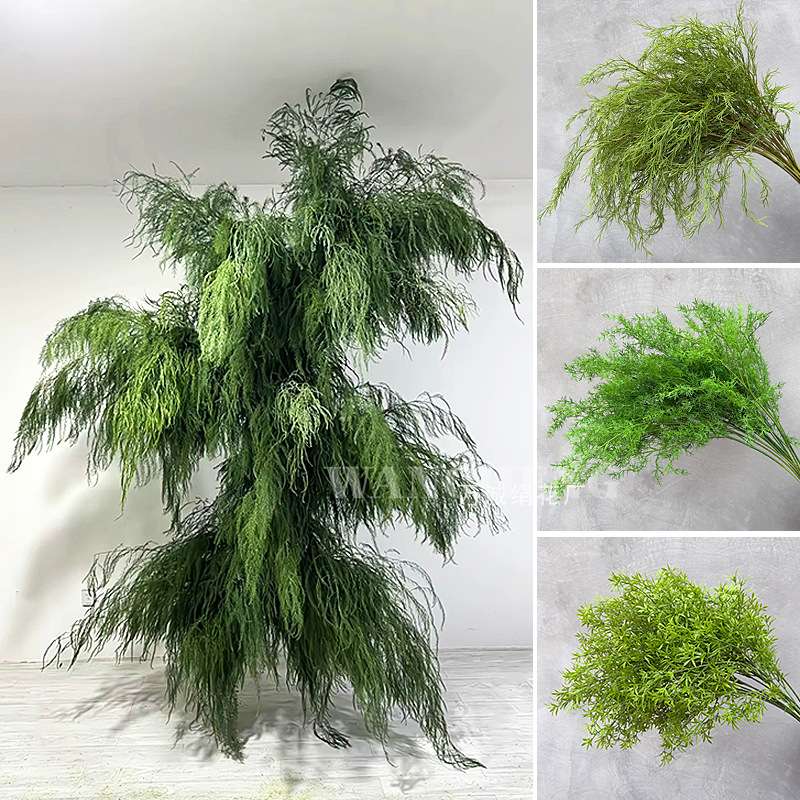 绿色花材仿真花绿植装饰森系吊顶花婚礼道具婚庆花艺摆件假花批发