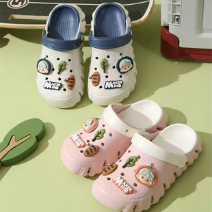 Mingya Children's Croc Shoes Boys and Girls Summer New Baby Soft Sole Beach Shoes Outdoor Two-Wear Cartoon Sandals