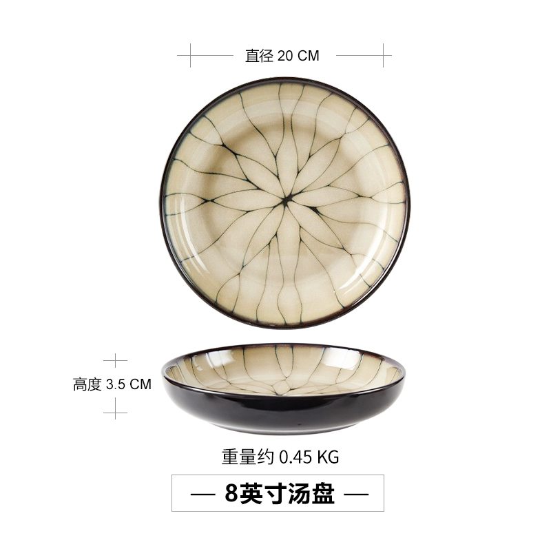 Japanese-style ceramic deep dish, 7–8.5-inch serving bowl, assorted patterns, slight imperfections