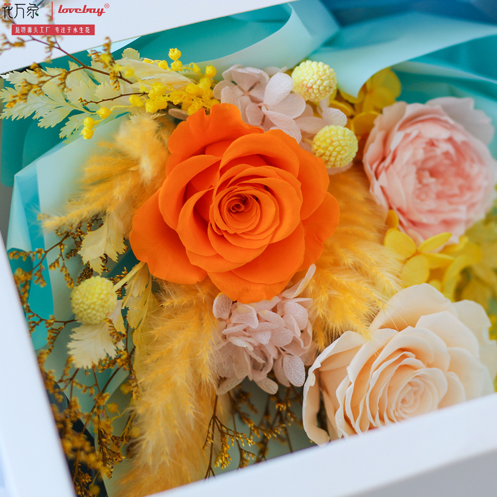 Amazonas flores eternas ramo de flores regalos de San Valentín personalizados rosas al por mayor regalos de Navidad para novias