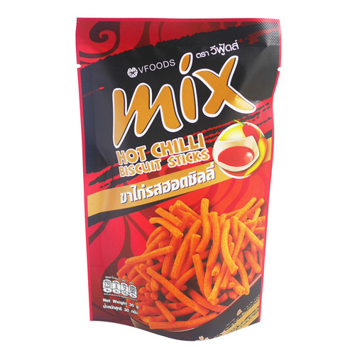 VFOODS MIX Crispy Strips Spicy Chicken Flavor Shrimp Strips Thailand Import Office Nostalgic Leisure Children Puff Snacks