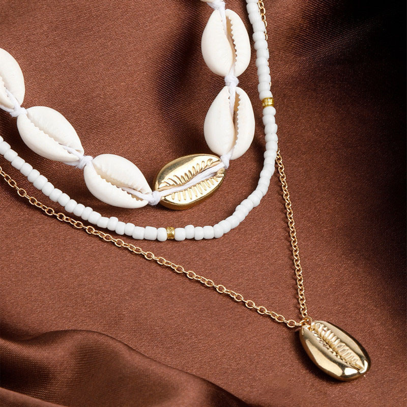 20g Weight Bohemian Shell Beaded Alloy Shell Women's Necklace