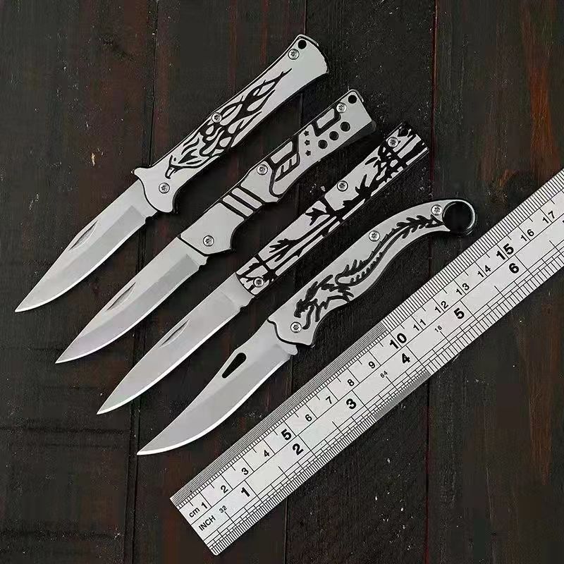 新款家用折叠刀野外露营随身不锈钢户外小刀功能防身刀具支持批发