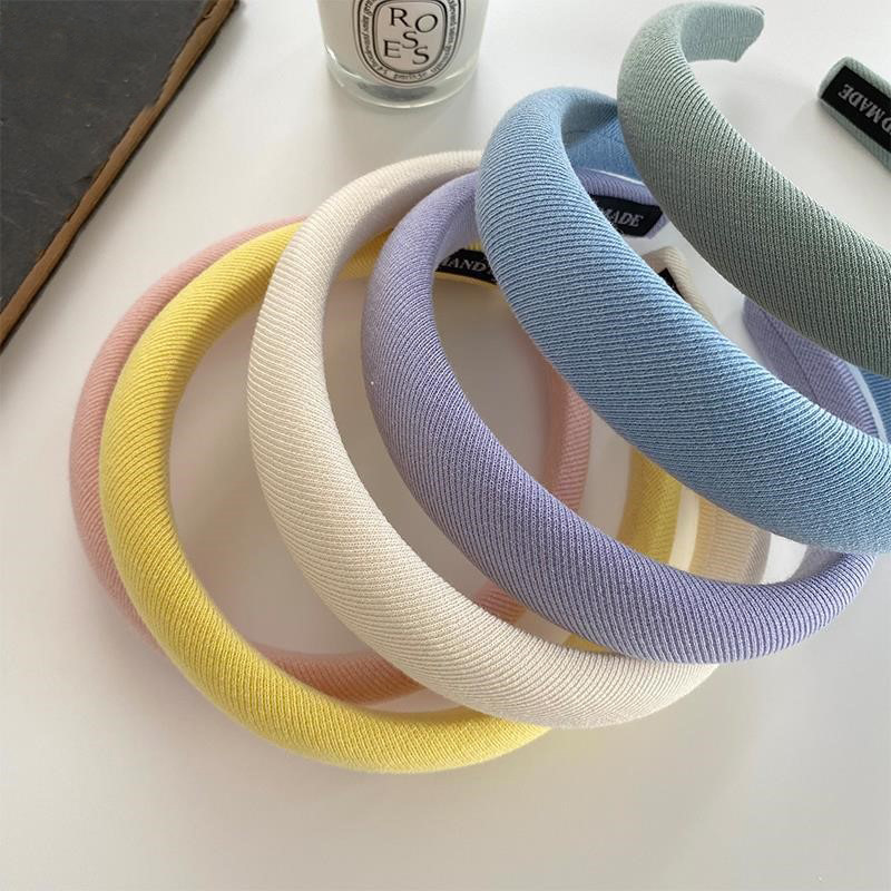 Korean Candy Color Wide-brimmed Sponge Headband Wholesale Nihaojewelry display picture 5