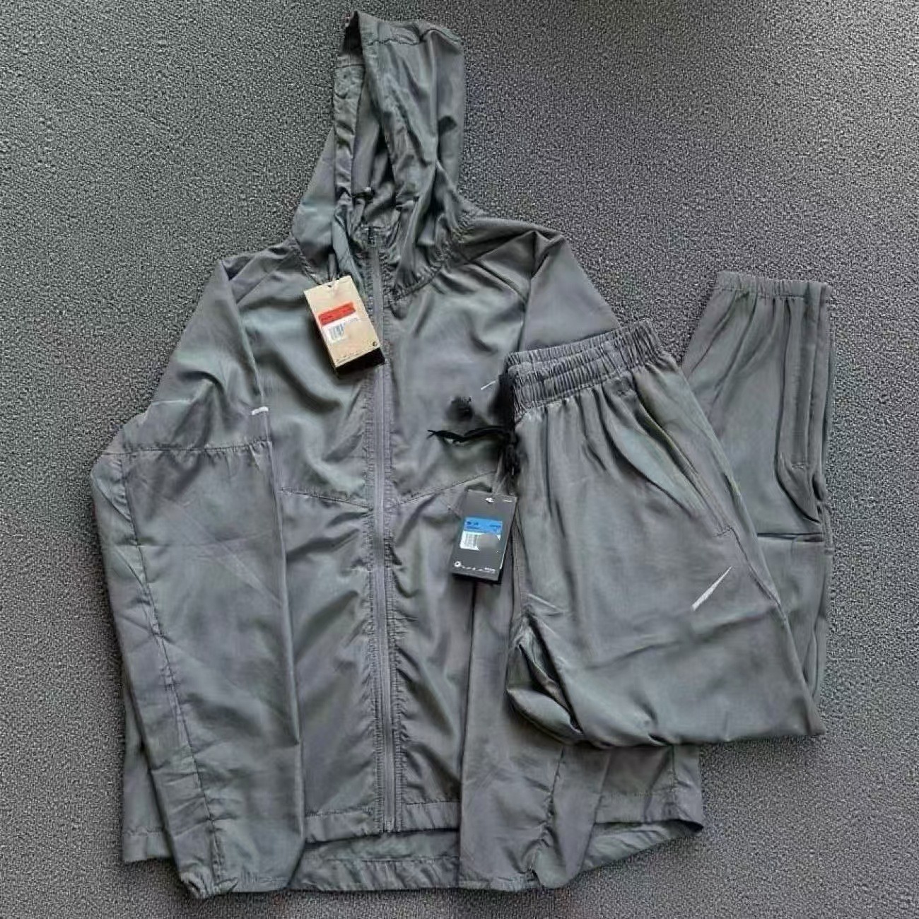 Dark gray suit