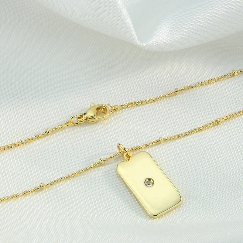 Simple Style Geometric Copper Necklace Inlay Copper Necklaces