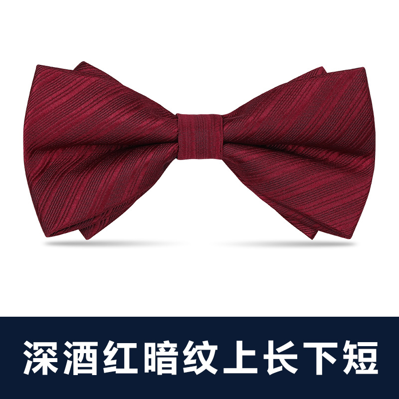 ↬↬↬짙은 버건디 다크 패턴의 상의와 하의 짧은 나비넥타이 ↦=>=>=>