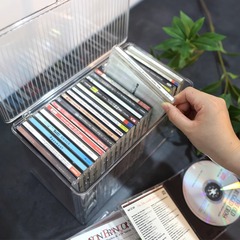 アクリルダストボックス蓋付きCDレコード収納ボックスディスクディスクPS4CD収納レコード透明収納ボックス