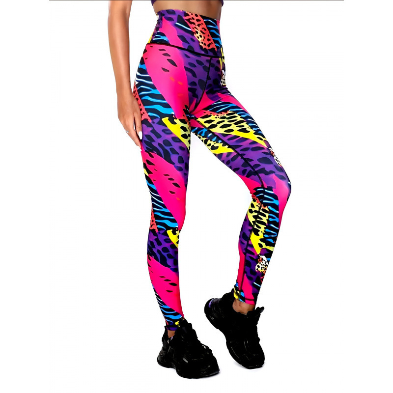 Transfronterizos Europa y Estados Unidos impresa pantalon de calzado de calzado de mujer elevación de cadera apretada bottom diaria pantalones deportivos casuales 2026