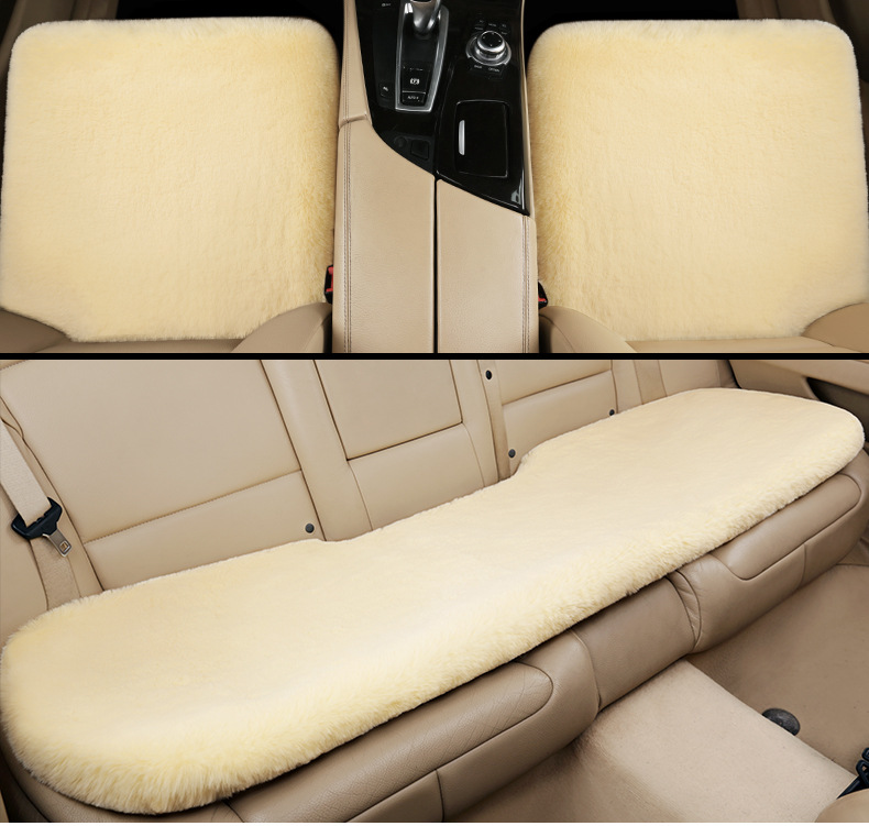Winter seat cushion car imitation rex rabbit fur cushion autumn and winter warm small square cushion long hair single seat without backrest general