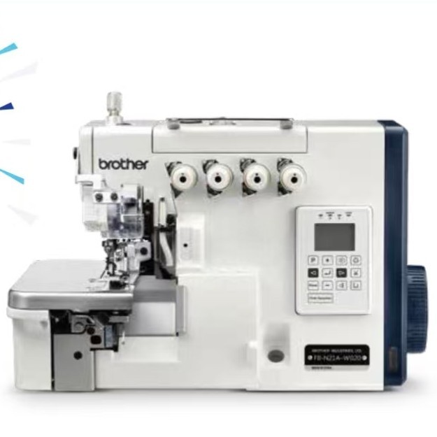 Nuevo hermano japonés marca automática de alta velocidad computadora máquina de coser de bordes de cuatro hilos máquina de coser industrial máquina de bloqueo de bordes