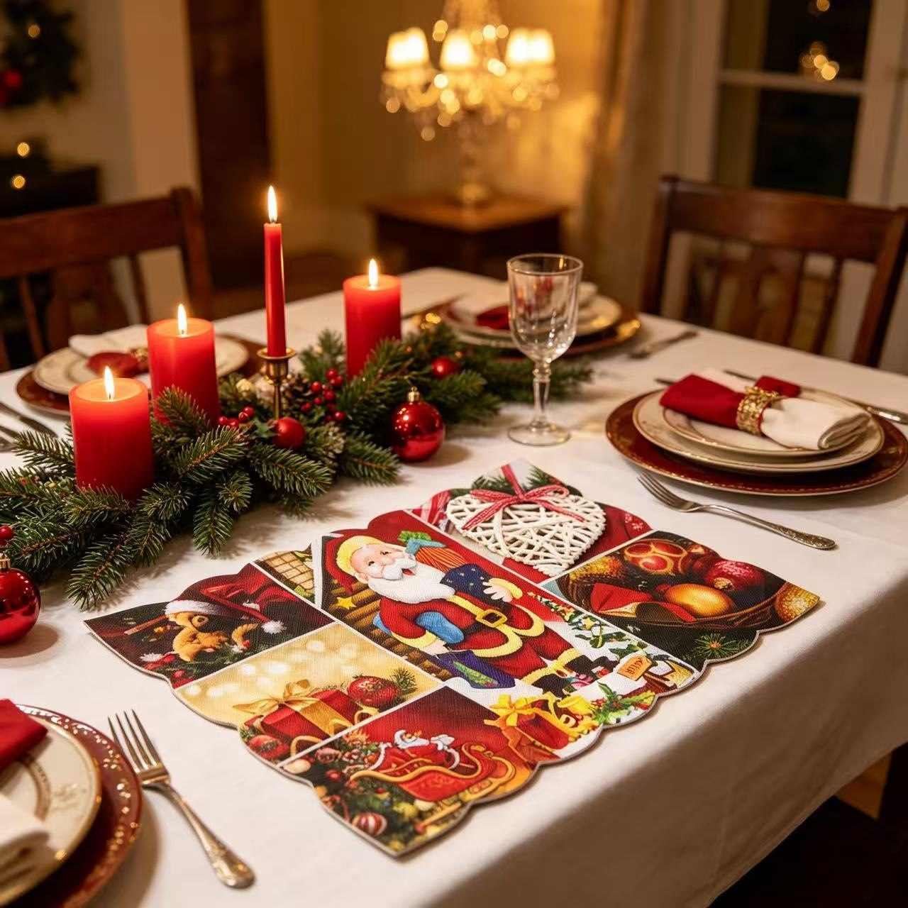 New Christmas Printed Table Runner and Placemat