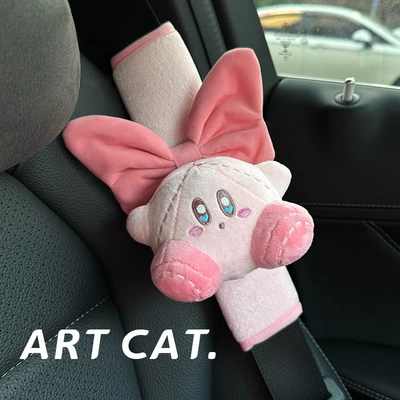 Shoulder Cover Decoration High-End Girls: Sürətlər qutusu və əl tormozu başlıqları - pink-bow-kirby-pink-plush-shoulder-pads