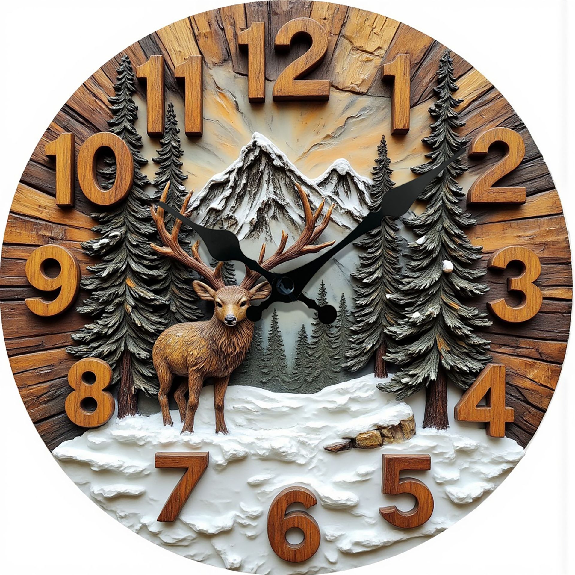 Reloj de efecto pseudo-estéreo nuevo de venta caliente transfronteriza, reloj de estilo de caricatura real, reloj de animales