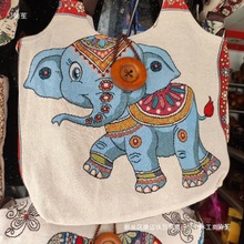 西双版纳云南傣族民族风手工刺绣单肩包斜挎包纽扣包泰国特色其他