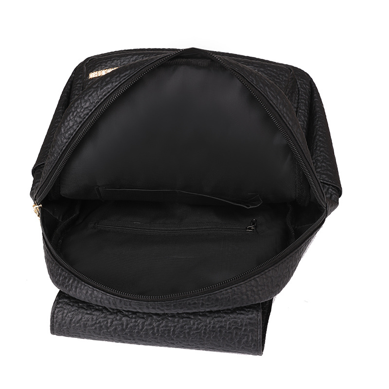 Venta al por mayor transfronteriza 2024 nueva mochila casual de cuero suave para mujer, mochila de viaje de gran capacidad de moda, mochila escolar