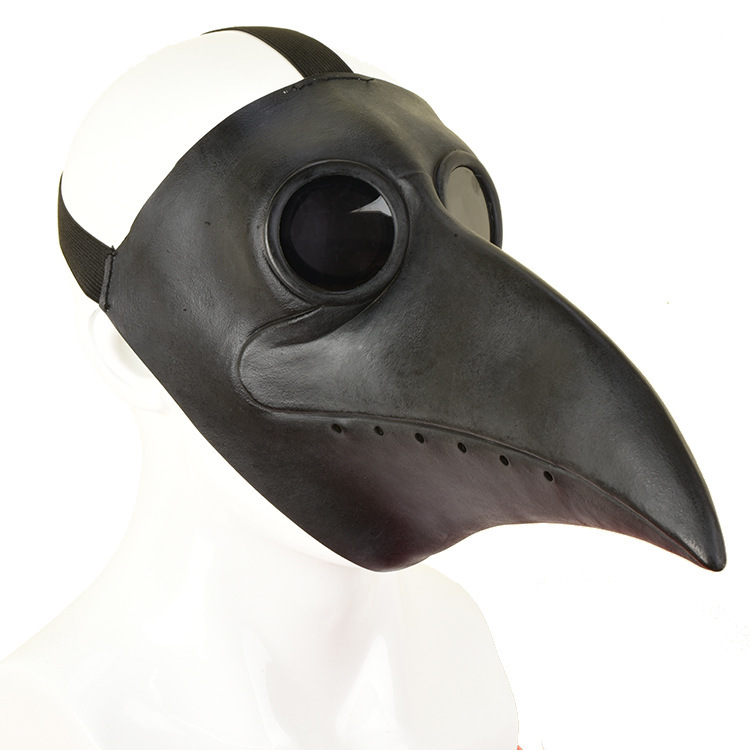 中世纪瘟疫乌鸦黑色鸟嘴面具黑死病cosplay巫医面具万圣节