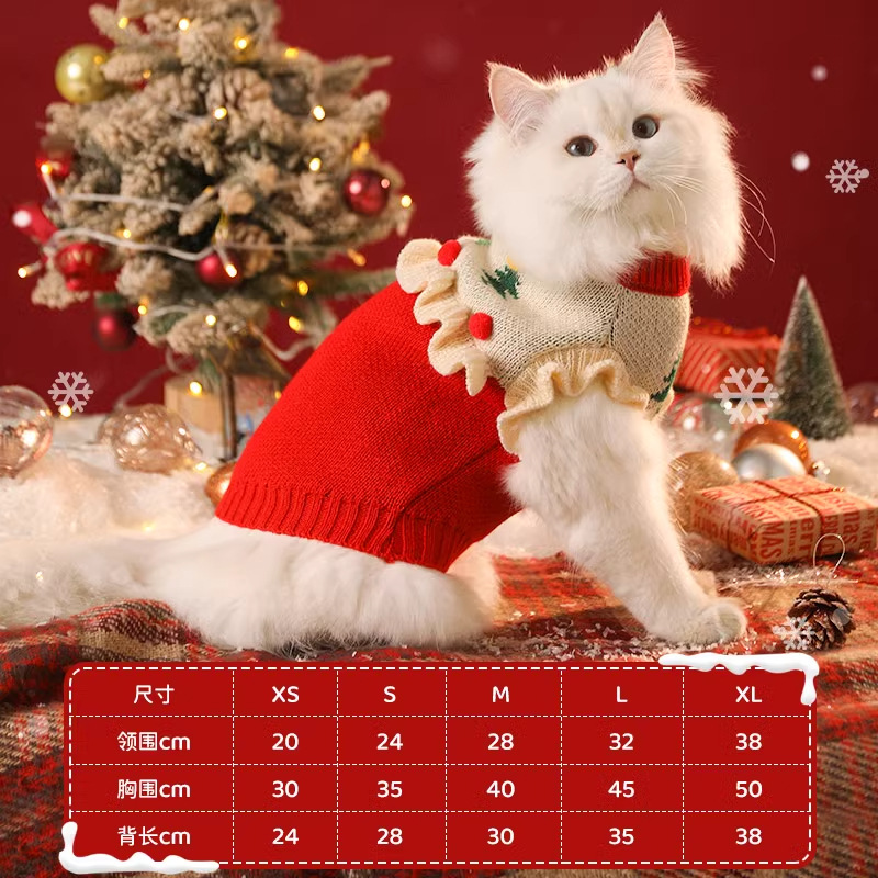 Suéter de invierno de Navidad para gatos, gatos y gatos, invierno caliente para evitar la pérdida de pelo para mascotas, perros, ropa de invierno.