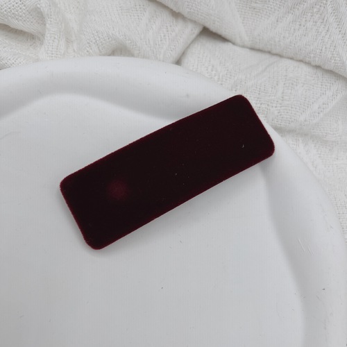 Korean style fashion velvet autumn and winter bangs clip simple BB clip solid color versatile square water drop clip broken hair clip hair accessories
