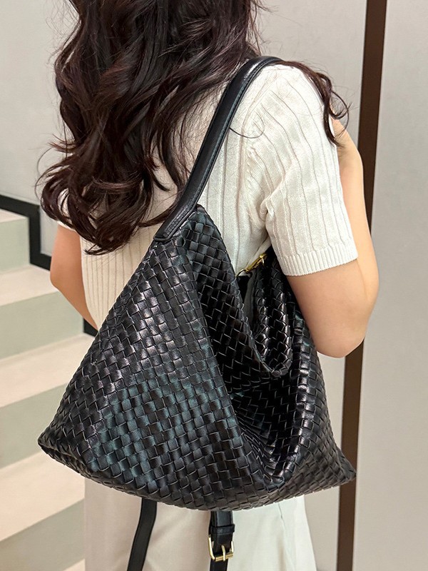 Bolsa para mujeres 2026 comercio exterior nueva textura de alta calidad tejida versátil bolso de mano de gran capacidad de lujo ligero bolso de viaje