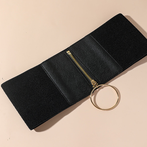 Wide waistband for women, elastic fashionable elastic waistband, trendy European and American simple and versatile decorative skirt, shirt, extra wide belt