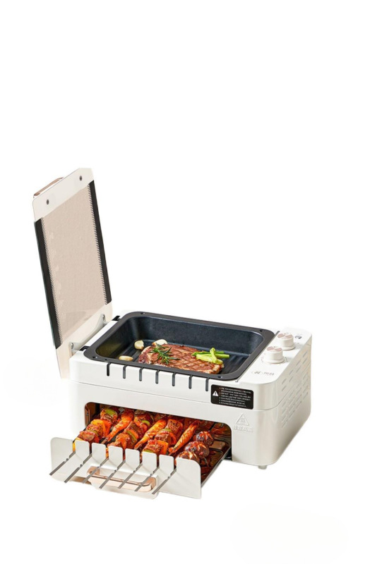 川簡回転焼き串機の新型焼肉皿全自動回転焼肉機家庭用無煙焼き家庭焼き|undefined