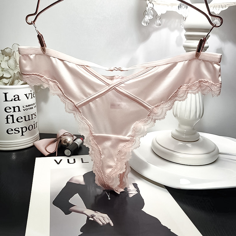 Tempting Thong Panties for Women, Pure Desire, Sexy and Hot, High-End Lace Underwear for Girls, Daily Wear T-Pants, Low Waist