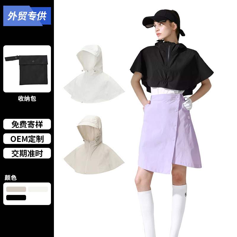 Raincoat Cape Made of Pongee for Outdoor Golf, Waterproof Shawl Poncho for Men and Women, Stormproof and Trendy for Outdoor Use