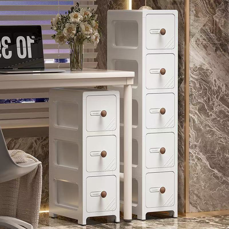 17//27cm Gap Storage Cabinet Drawer-Type Bathroom Storage Cabinet Plastic Narrow Gap Kitchen Multi-Layer Storage Rack