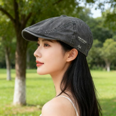英伦复古贝雷帽女日系工装风休闲鸭舌报童帽个性反戴雅痞前进帽男