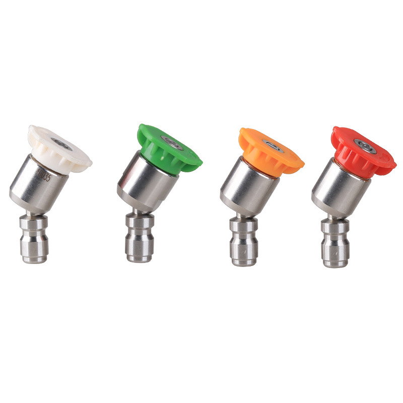 Nueva boquilla de la pistola de pulverización Universal de rotación de ángulo variable de acero inoxidable de alta presión de lavado de coches pistola de agua 4 Color Ventilador boquilla