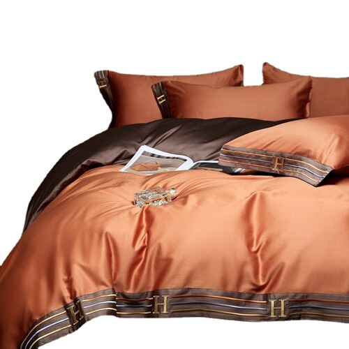 Export Canada 210 high-grade double yarn long cotton four-piece set 100% pure cotton bed sheets bedding 
