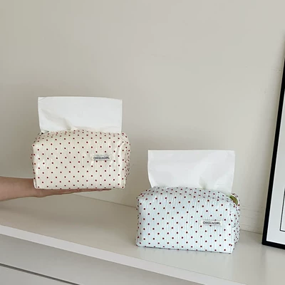 Nordic-style polka dot tissue: Car tissue box/set