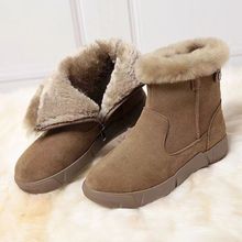 品牌断码特厚防寒雪地靴女士冬季加绒大码短靴女防滑保暖女棉靴