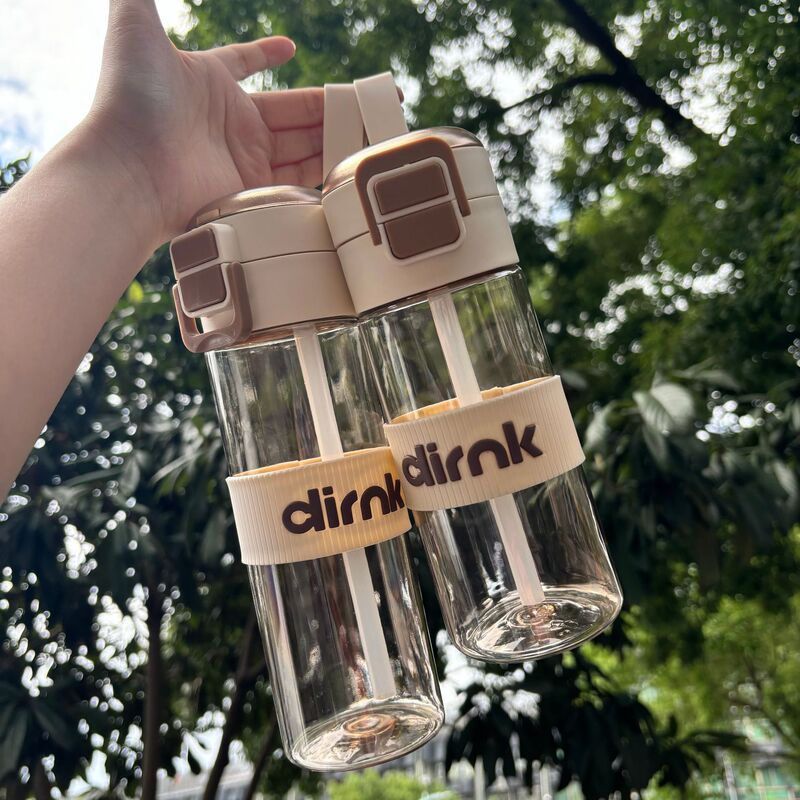 2025 新しい ins 高品質ストローカップ学生と子供のための夏ポータブルダブル飲料水ボトル|undefined