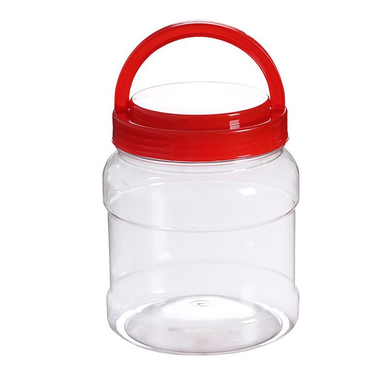 B-80 1100ml直销pet透明罐 塑料圆桶食品塑料零食罐 塑料罐