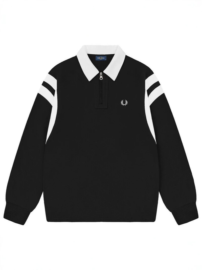 Unisex Zipli Sviter Buğda Sünbülü Dizaynlı