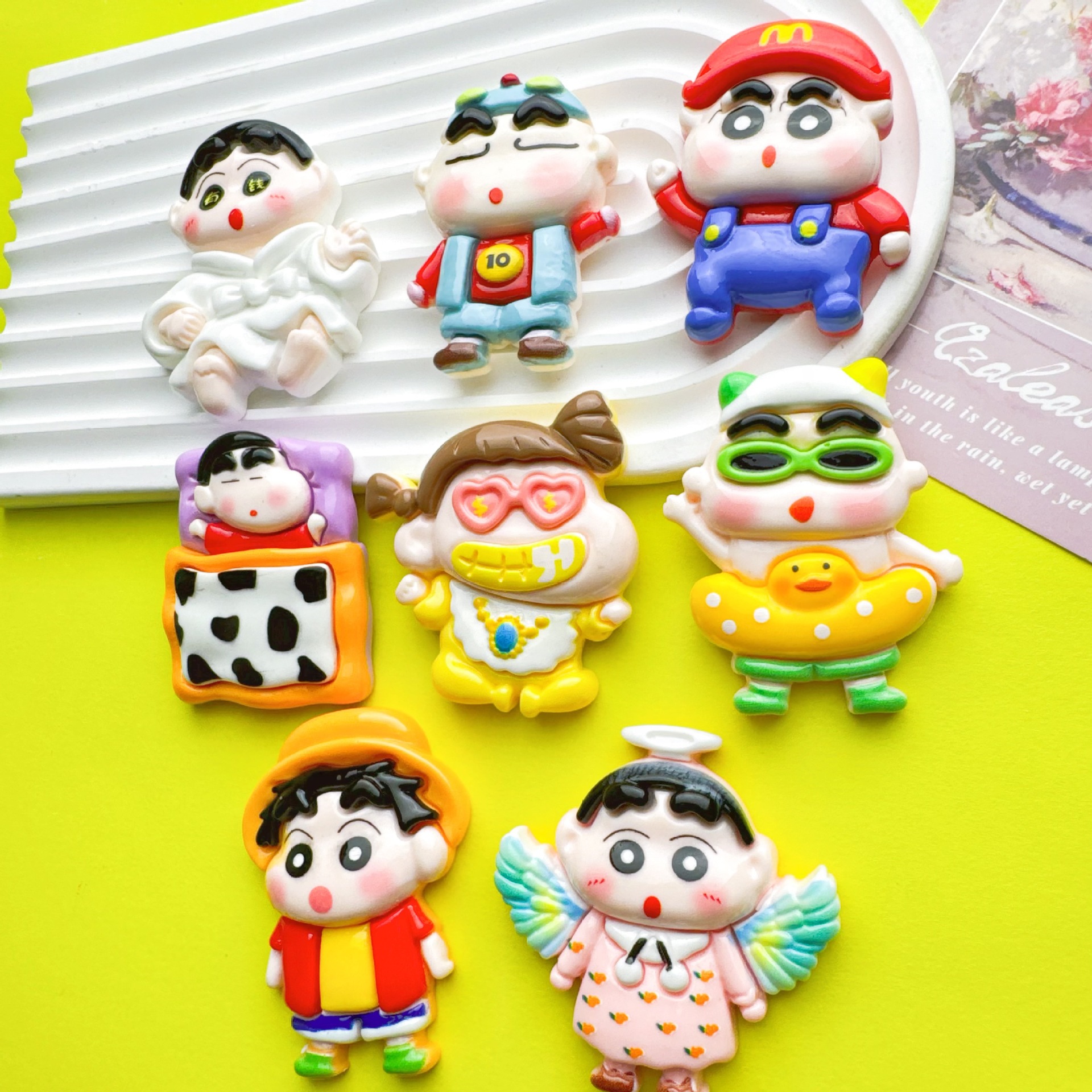 수지 액세서리 큰 카드 천사 여장 왁스 XIAOXIN 어린애 같은 수제 DIY 크림 접착제 냉장고 자석 머리핀 소재