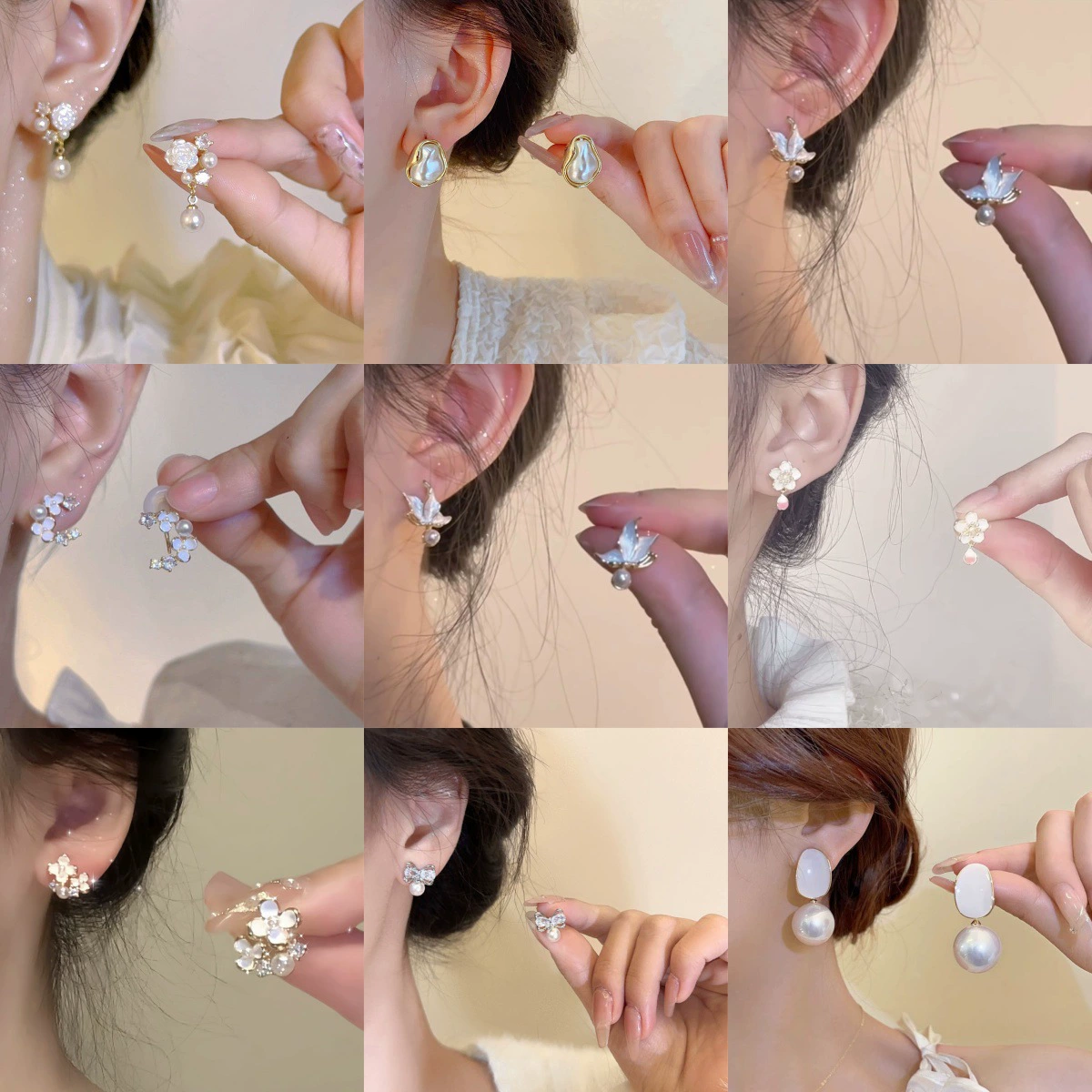 Заушные серьги из жемчуга, мушковая бусинка, серьги без прокола, французский стиль, легкая роскошь, стиль высокого качества
